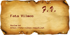 Fata Vilmos névjegykártya